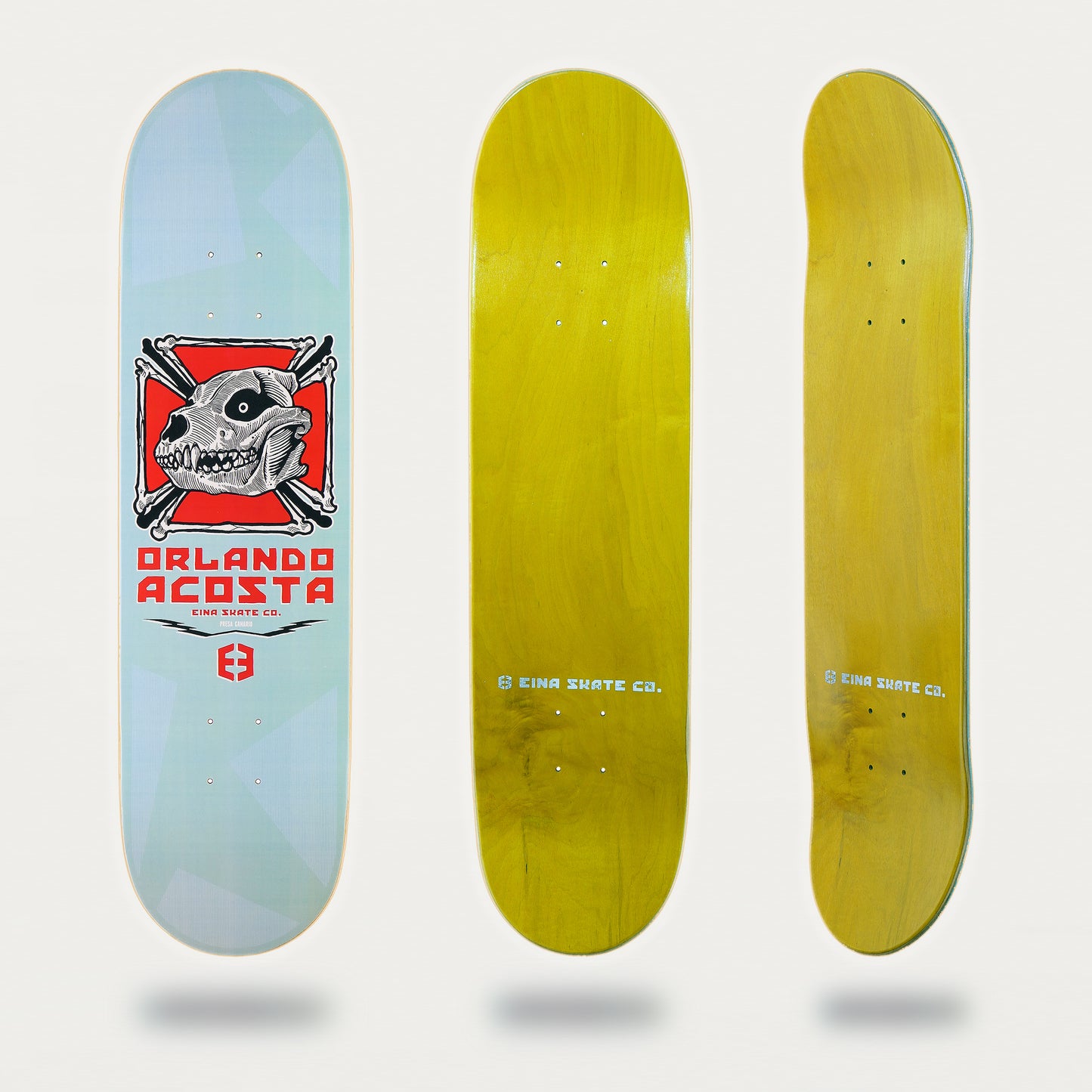 Tabla de Eina skateboard company Orlando Acosta "Presa Canario" 8 pulgadas