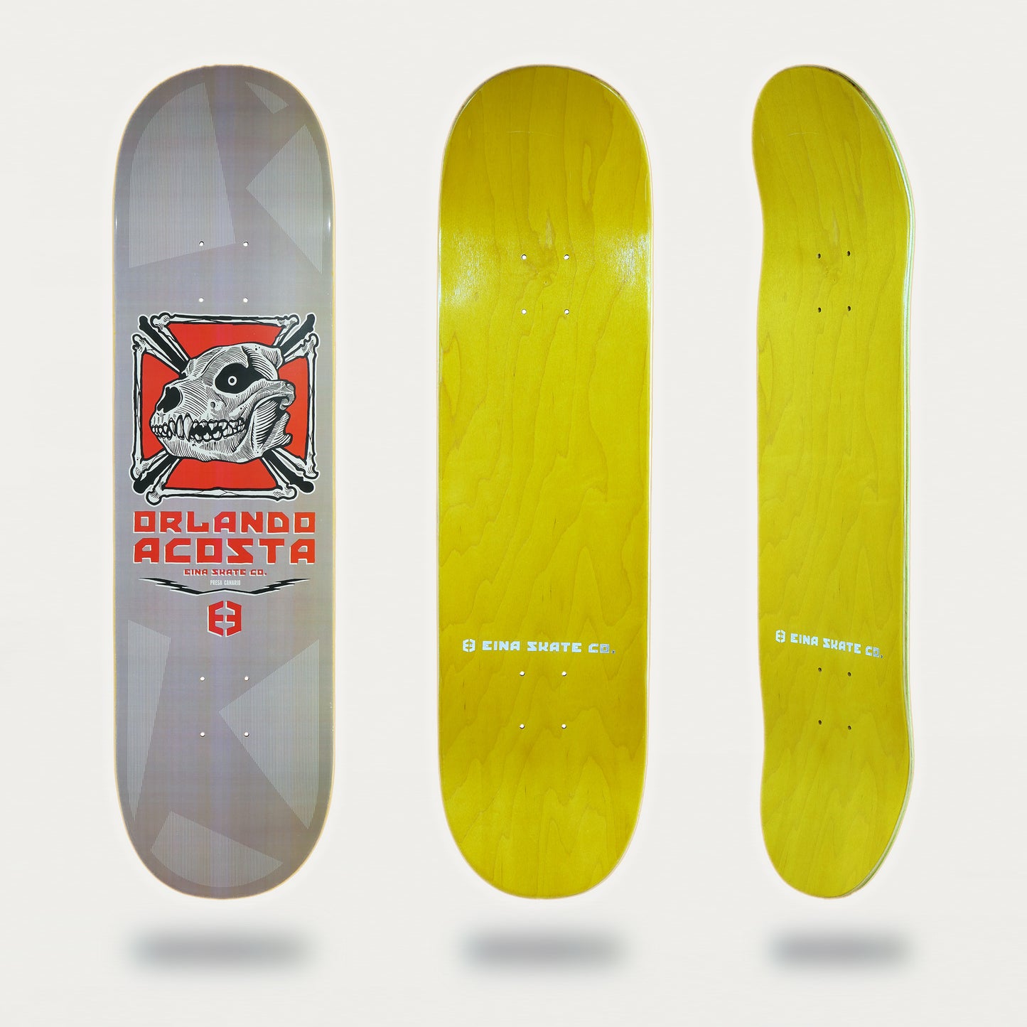 Tabla de Eina skateboard company Orlando Acosta "Presa Canario" 8,25 pulgadas