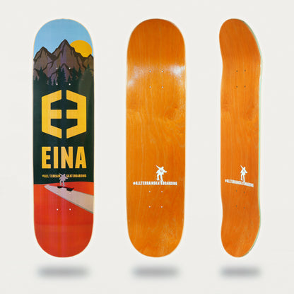 Tabla de Eina skateboard company "all terrain skateboarding" 8 pulgadas